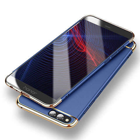 Etui Bumper Luxe Metal et Plastique pour Huawei Honor Play 7X Bleu