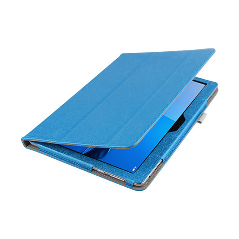 Etui Clapet Portefeuille Livre Cuir L01 pour Huawei MediaPad M3 Lite 10.1 BAH-W09 Bleu