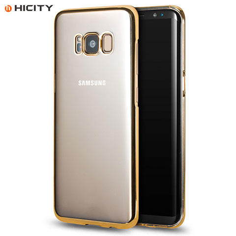 Etui Contour Silicone Transparente Gel pour Samsung Galaxy S8 Plus Or