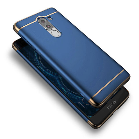 Etui Luxe Aluminum Metal pour Huawei Honor 6X Bleu