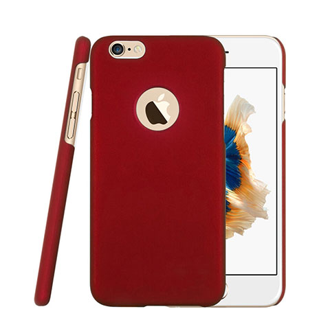 Etui Plastique Rigide avec Trou Mat pour Apple iPhone 6S Plus Rouge