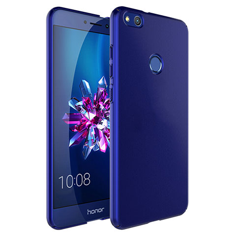 Etui Plastique Rigide Mat et Support Bague Anneau pour Huawei P9 Lite (2017) Bleu