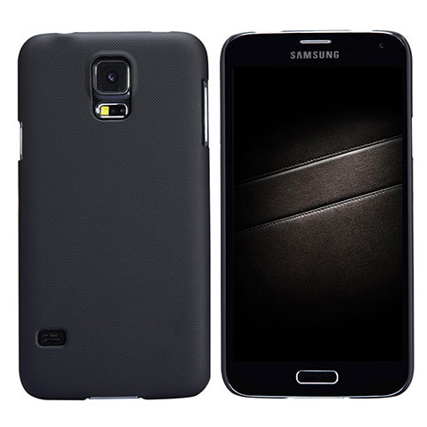 Etui Plastique Rigide Mat M02 pour Samsung Galaxy S5 G900F G903F Noir