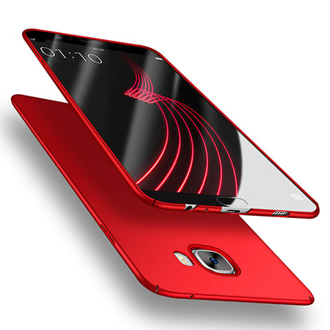 Etui Plastique Rigide Mat M03 pour Samsung Galaxy C7 SM-C7000 Rouge