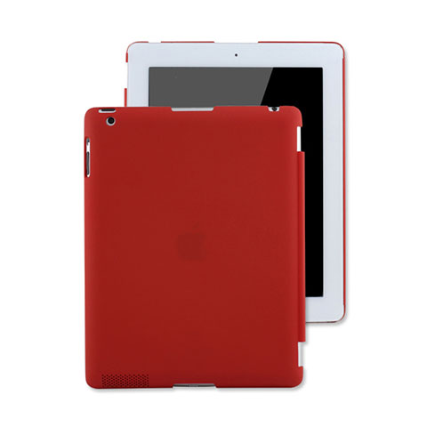 Etui Plastique Rigide Mat pour Apple iPad 4 Rouge