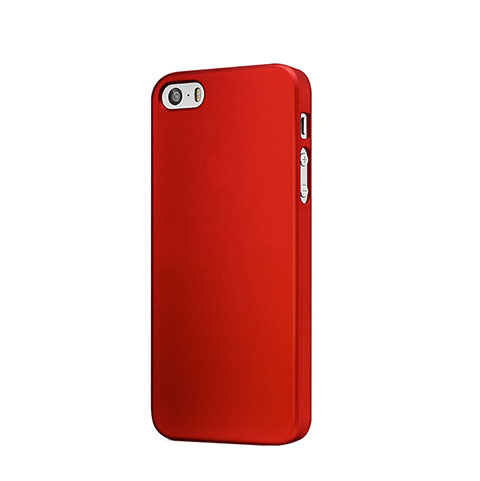 Etui Plastique Rigide Mat pour Apple iPhone 5 Rouge