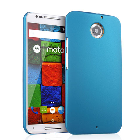 Etui Plastique Rigide Mat pour Motorola Moto X (2nd Gen) Bleu Ciel