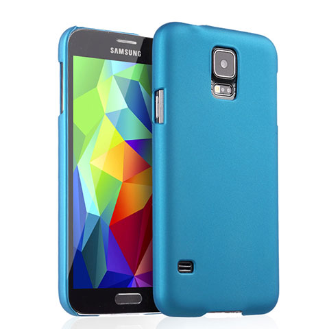 Etui Plastique Rigide Mat pour Samsung Galaxy S5 G900F G903F Bleu Ciel