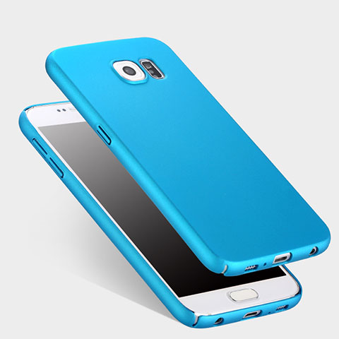 Etui Plastique Rigide Mat pour Samsung Galaxy S6 Duos SM-G920F G9200 Bleu Ciel