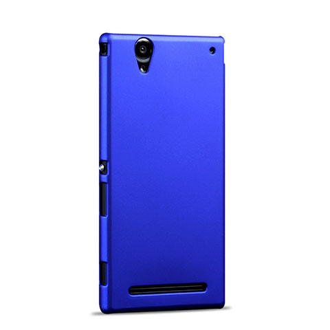 Etui Plastique Rigide Mat pour Sony Xperia T2 Ultra Dual Bleu