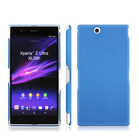 Etui Plastique Rigide Mat pour Sony Xperia Z Ultra XL39h Bleu