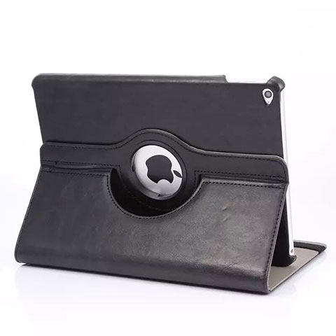 Etui Portefeuille Cuir Rotatif pour Apple iPad Mini 4 Noir