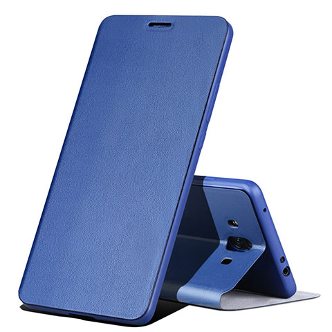 Etui Portefeuille Livre Cuir L02 pour Huawei Mate 10 Bleu