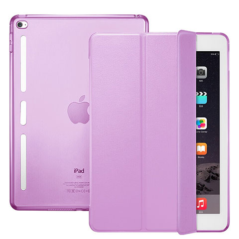 Etui Portefeuille Livre Cuir L06 pour Apple iPad Mini 4 Rose