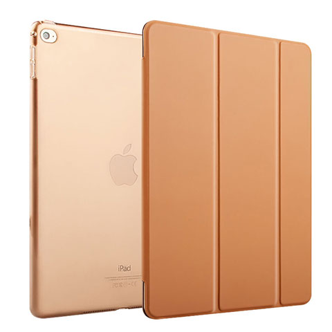 Etui Portefeuille Livre Cuir pour Apple iPad Mini 4 Marron