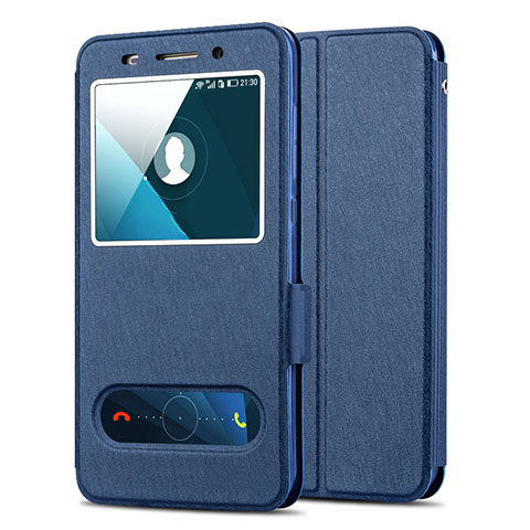 Etui Portefeuille Livre Cuir pour Huawei Honor 4X Bleu