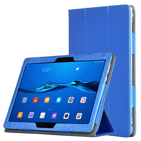 Etui Portefeuille Livre Cuir pour Huawei MediaPad M3 Lite Bleu