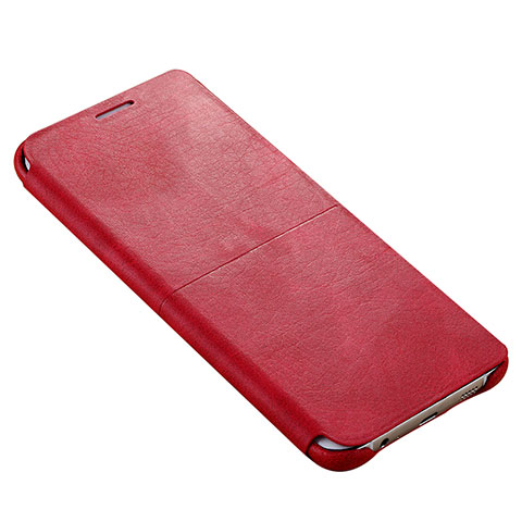 Etui Portefeuille Livre Cuir pour Samsung Galaxy S6 Edge+ Plus SM-G928F Rouge