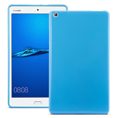 Etui Silicone Gel Souple Couleur Unie pour Huawei MediaPad M3 Bleu