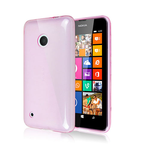 Etui Silicone Gel Souple Couleur Unie pour Nokia Lumia 530 Rose