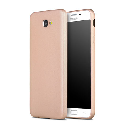 Etui Silicone Gel Souple Couleur Unie pour Samsung Galaxy J7 Prime Or