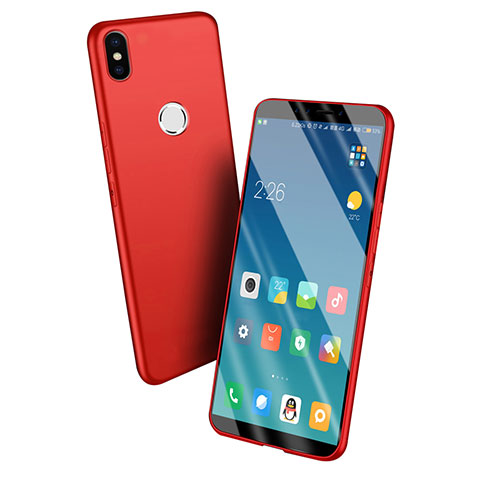 Etui Silicone Gel Souple Couleur Unie pour Xiaomi Mi A2 Rouge