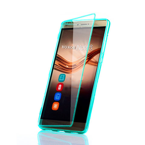 Etui Transparente Integrale Silicone Souple Avant et Arriere pour Huawei Honor Note 8 Vert