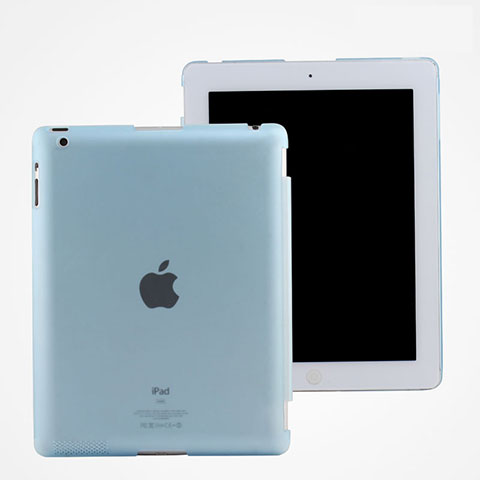Etui Ultra Fine Plastique Rigide Transparente pour Apple iPad 4 Bleu Ciel