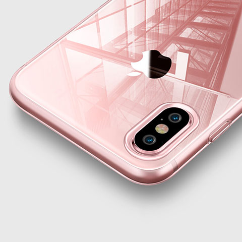 Etui Ultra Fine Silicone Souple Transparente pour Apple iPhone Xs Max Rose