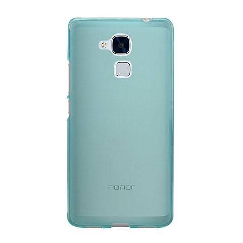Etui Ultra Fine Silicone Souple Transparente pour Huawei GR5 Mini Bleu