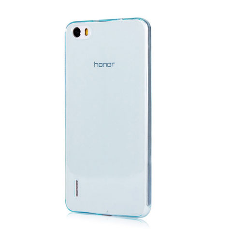 Etui Ultra Fine Silicone Souple Transparente pour Huawei Honor 6 Bleu