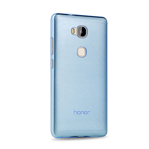 Etui Ultra Fine Silicone Souple Transparente pour Huawei Honor Play 5X Bleu