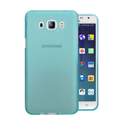Etui Ultra Fine Silicone Souple Transparente pour Samsung Galaxy J5 (2016) J510FN J5108 Bleu