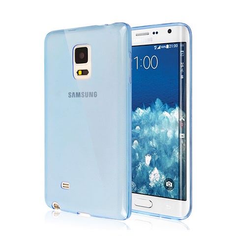 Etui Ultra Fine Silicone Souple Transparente pour Samsung Galaxy Note Edge SM-N915F Bleu