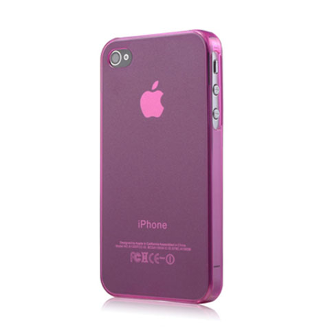 Etui Ultra Fine TPU Souple Transparente Mat pour Apple iPhone 4 Rose