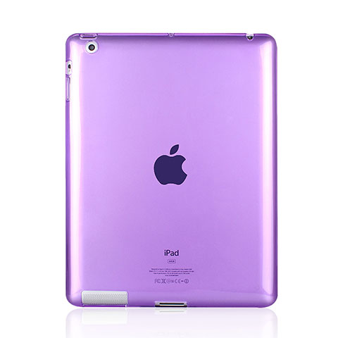 Etui Ultra Fine TPU Souple Transparente pour Apple iPad 4 Violet