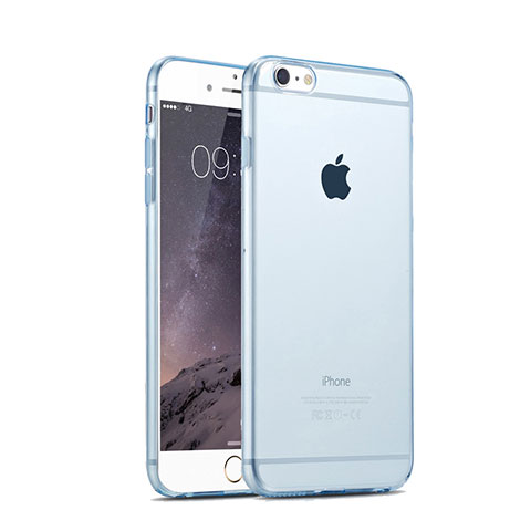 Etui Ultra Fine TPU Souple Transparente pour Apple iPhone 6 Bleu