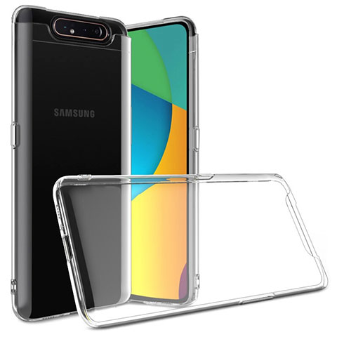 Etui Ultra Fine TPU Souple Transparente T03 pour Samsung Galaxy A80 Clair