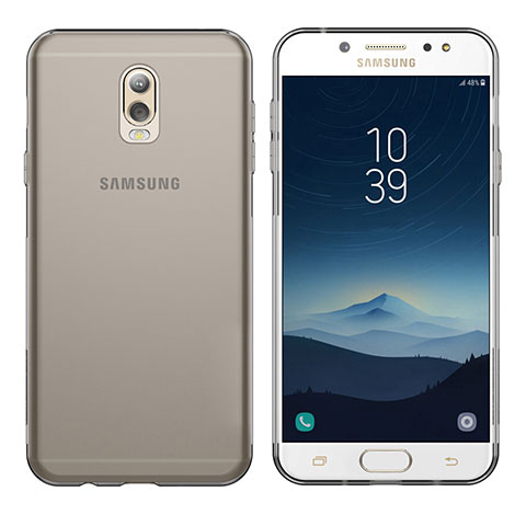 Etui Ultra Fine TPU Souple Transparente T03 pour Samsung Galaxy C8 C710F Gris