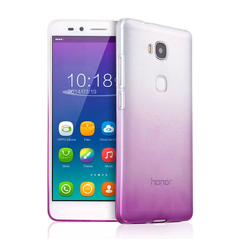 Etui Ultra Fine Transparente Souple Degrade pour Huawei Honor 5X Violet