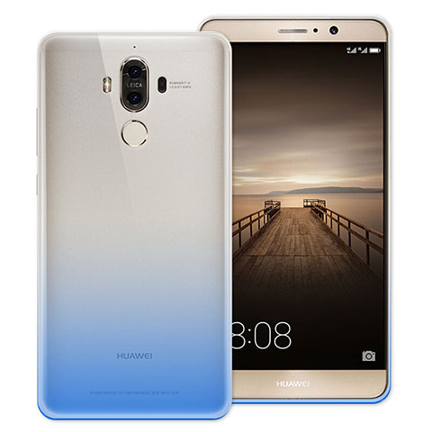 Etui Ultra Fine Transparente Souple Degrade pour Huawei Mate 9 Bleu Ciel