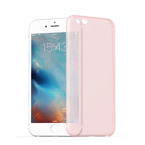 Etui Ultra Slim Mat Silicone Souple Transparente pour Apple iPhone 6S Plus Rose