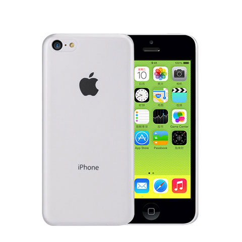 Etui Ultra Slim Plastique Rigide Transparente pour Apple iPhone 5C Blanc