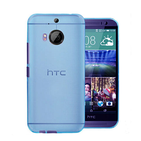Etui Ultra Slim Plastique Rigide Transparente pour HTC One M9 Plus Bleu