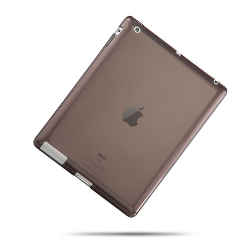 Etui Ultra Slim TPU Souple Transparente pour Apple iPad 4 Gris