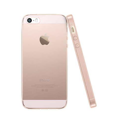 Etui Ultra Slim TPU Souple Transparente pour Apple iPhone 5S Rose