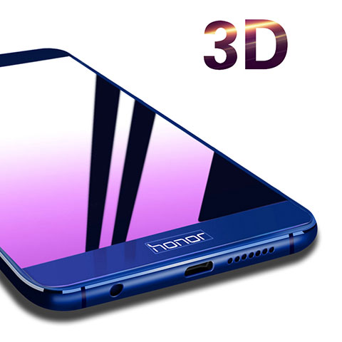 Film 3D Verre Trempe Protecteur d'Ecran pour Huawei Honor 8 Bleu