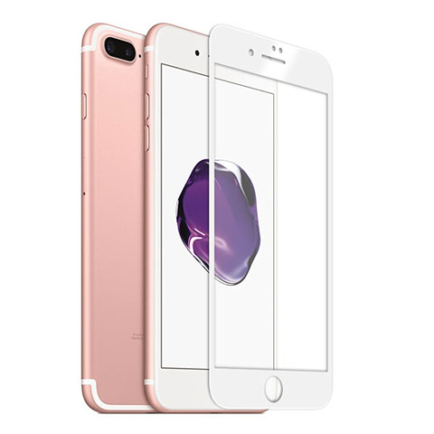 Film Protecteur d'Ecran Verre Trempe Integrale pour Apple iPhone 7 Plus Blanc