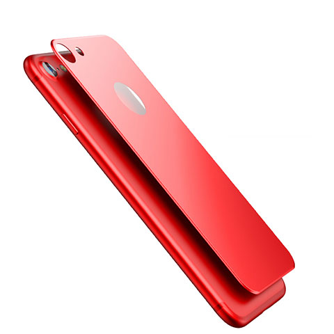 Film Verre Trempe Arriere Protecteur d'Ecran pour Apple iPhone 8 Rouge