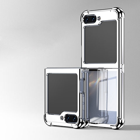 Housse Antichocs Rigide Transparente Crystal AN1 pour Samsung Galaxy Z Flip5 5G Argent